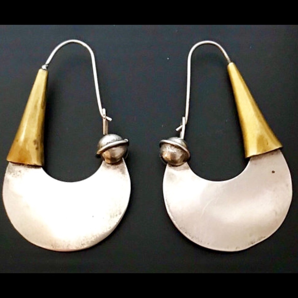 Vintage TAXCO Mexican Modernist Sterling Earrings